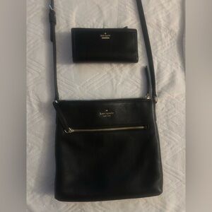 Kate Spade Black Crossbody Bag and Wallet Set